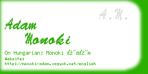 adam monoki business card